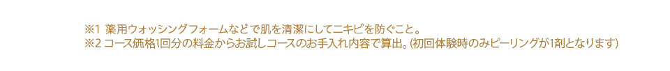 メンズニキビ集中ケアコース