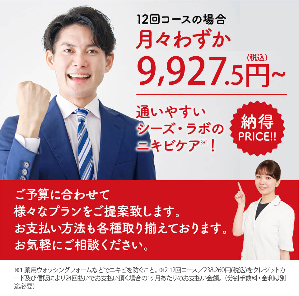 メンズニキビ集中ケアコース
