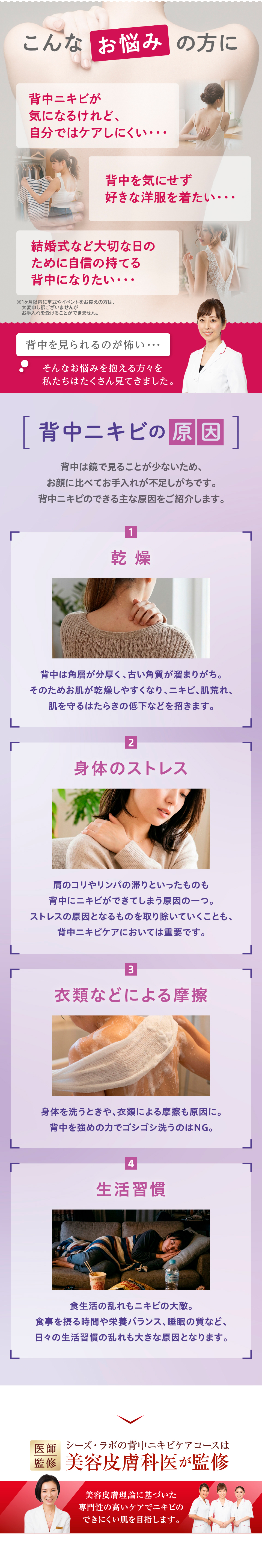 背中ニキビケアコース